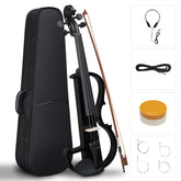 Glarry GV501 4/4 Full Size Acoustic Silent Electric Violin with Headphone - Black